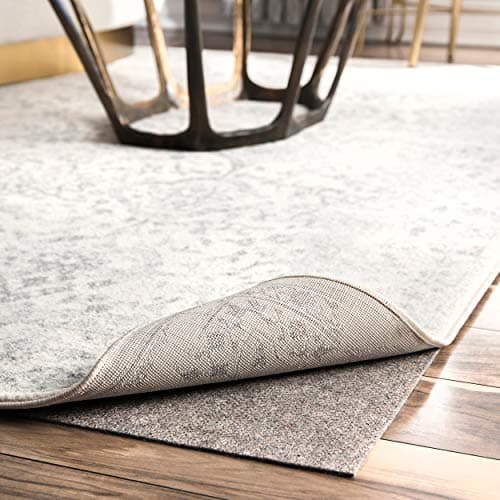 nuLOOM 4' Round Premium Eco-Friendly Felt Rug Pad, 1/8 " Thick Low Profile, Non-Slip Backing, Customizable Size, Hardwood, Carpet, Tile, Vinyl, Linoleum, Made in USA, 100% Recycled Materials