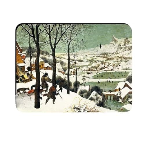 Decorative Art Magnet, Magnetic for Refrigerator, Office, Kitchen, Locker, Gifts for Art Museum Lovers (1, Bruegel Hunters)