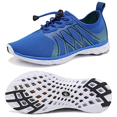 CIOR Kids Water Shoes Boys & Girls Sports Aqua Athletic Sneakers Lightweight Sport Shoes(Little Kid/Big Kid) U1ELJSX005-Deep Blue-36, 5.5 Big Kid