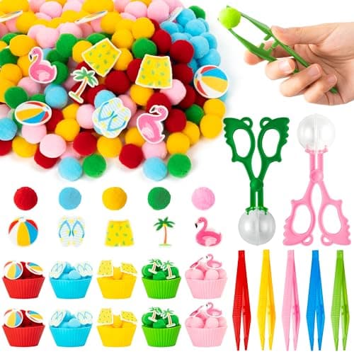 EZdhuawuse Fall Sensory Bin Fillers, 268Pcs Hawaii Beach Fine Motor
