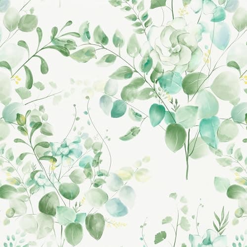 Naphite Green Floral Wallpaper Botanical Leaf Contact Paper 197in17.3in