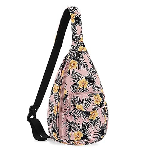 XEYOU Women's Sling Crossbody bag Casual Daypack Outdoor Travel Hiking Backpack for Cycling Walking Dog Hiking, Yellow Flowers