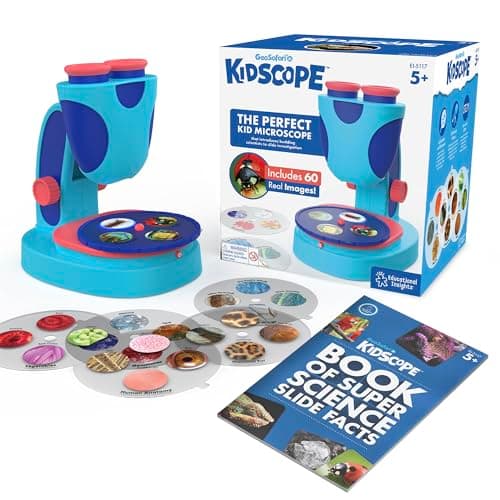 Educational Insights GeoSafari Kidscope - STEM Toys for Kids, Toddler Learning Toys, Kids Microscope with Prepared Slides, Science Set for Boys and Girls Ages 5+