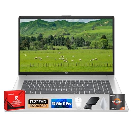HP 17 Laptop for Business - 32 GB RAM, 2TB SSD, 17.3" FHD IPS Display, AMD Ryzen 5 7430U, Wi-Fi 6, Bluetooth 5.4, Windows 11 Pro, Numeric Keypad