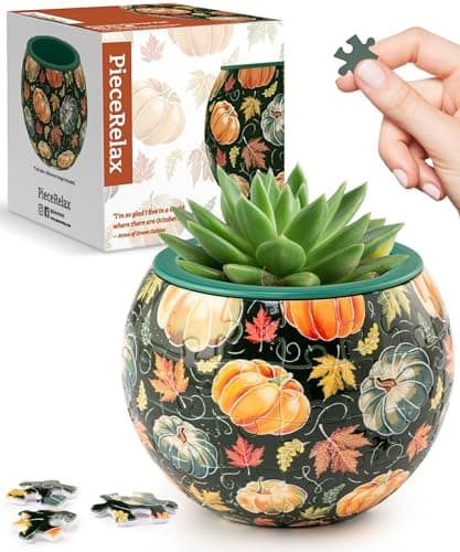 PieceRelax Unique 3D Puzzle Planter - 80 Plastic Pieces [K1107]