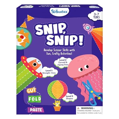 Skillmatics Snip Snip, Scissor Skills, Felt Craft Activity, Gift for Kids