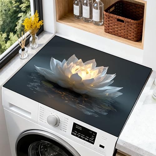 AOHMPT Washer Dryer Dust Cover Mat for Top：Non-slip Dryer Top Protector Mat for Kitchen Laundry Room 23.6 x 19.7 inch (MAI-W2774)