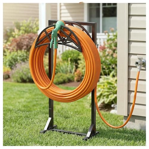 YFFSRJDJ Garden Hose Reel, Heavy Duty Water Hose Holder for Outside