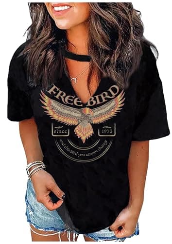 Tennessee Whiskey Shirts for Women Country Music T-Shirts Hollow Out V Neck T-Shirt Womens Keyhole Neck Tops(Large,Black-13)