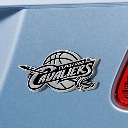 FANMATS NBA Cleveland Cavaliers 3" x 3" Color Metal Auto Emblem – Heavy-Duty Chrome Badge with 3D Team Logo, Easy Peel-and-Stick Installation, Weather-Resistant Car Accessory