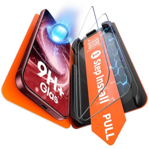 TAURI 2 Pack for iPhone 18 Pro Max Screen Protector, 1-Step Install