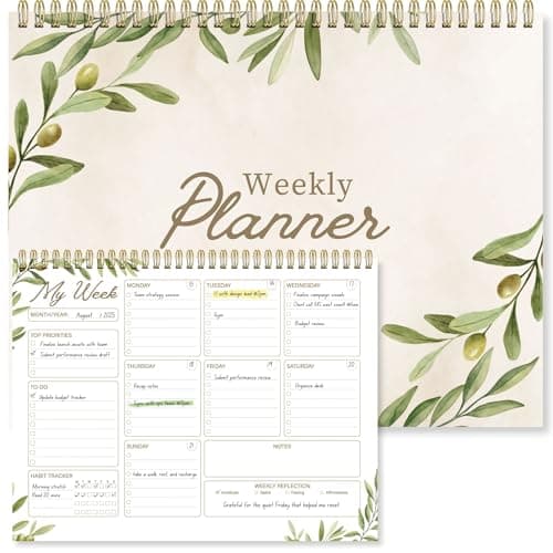 Weekly Planner Notepad 8.5x11 Inches – 52 Weeks Undated Dashboard Desk Pad for To-Do List, Schedule & Notes – Productivity Planner for Work, School, Home & Busy Professionals (Sage Green)