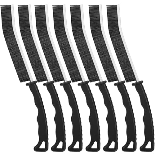 7Pcs Hard Bristle Crevice Cleaning Brush - Grout Cleaner Brush, Gap Cleaning Tools, Effective Tile Cleaning Brush for Household, Floor, Grout Lines, Tile, Flower Pots, Kitchen, Home Essentials Brush