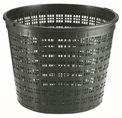 Little Giant UPB-R9-PW Round Aquatic Plant Basket for Ponds, 9.3 inches in Diameter x 5.20 inches high, Black, 566553