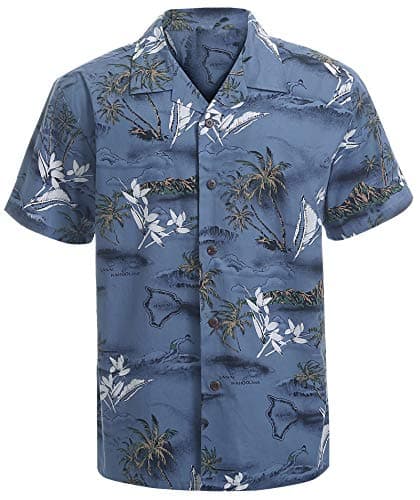 Hawaiian Shirts for Men Short Sleeve Regular Fit Mens Floral Shirts (YH1907,3XL)