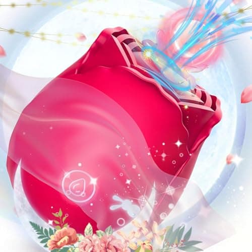 Rose Toy Clit Sucker Sucking Vibrator for Women Rose Sex Toy Dildo Adult Toys for Women Clitotial Sucker Automatic Electric Machine Adult Toys for Couples as Gift 10 Modes R5-0