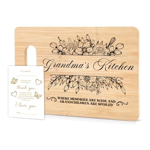 Grandma Gifts Cutting Board, Grandma's Kitchen Bamboo Cutting Board, Birthday Gifts for Mimi Gigi Nana, Chopping Boards for Kitchen Decor -008