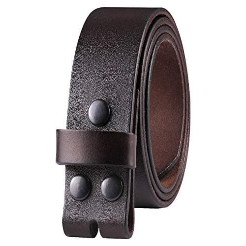 NPET Mens Leather Belt Full Grain Vintage Distressed Style Snap on Strap 1 1/2" Wide (31 for 29" waist, Coffee022)