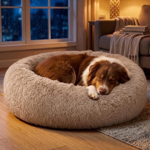 Bedsure SupportMax® Calming Dog Beds Large Sized Dog Washable Pet Bed,36in