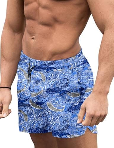COOFANDY Mens Swim Trunks Quick Dry Board Shorts 5 Swimwear Bathing Suit