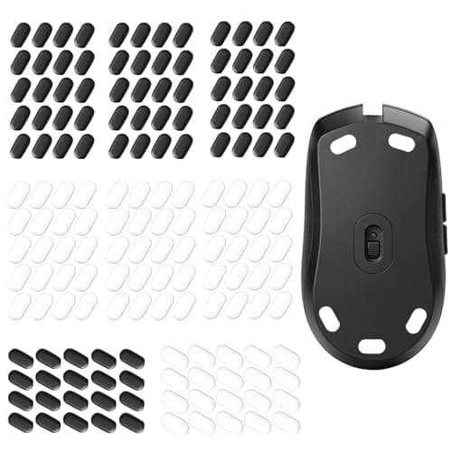 TNJPSEK 160 Dot Mouse Skates, Universal Glass Mouse Skates for Gaming Mice, Custom Speed and Control Dots for FPS and Precision Play, Smooth Glide on Cloth and Glass Mouse Pads (7mmx14mm)