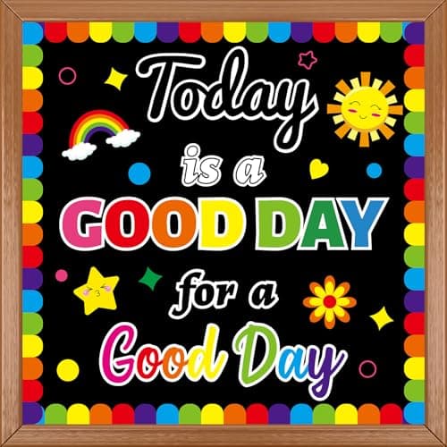 Motivational Bulletin Board Decorations Classroom Affirmation Station Bulletin Board Today is a Good Day for a Good Day Positive Cutouts for Back to School Elementary Home Wall Door Supplies