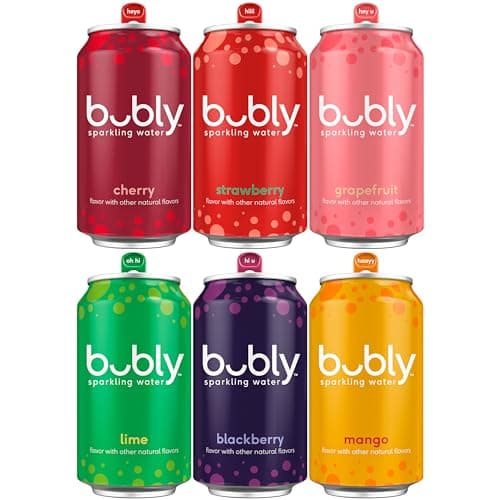 bubly Sparkling Water, 6 Flavor Variety Pack, 12 Fl Oz Cans (Pack of 18)