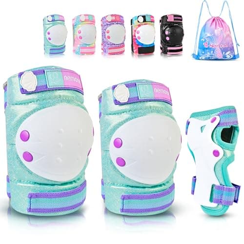 NEMONE Knee Pads for Kids Girls Boys with Drawstring Bag