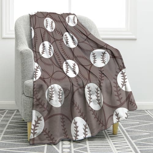 Jekeno Baseball Gifts Blanket for Man Boys, Sports Themed 50"x60"