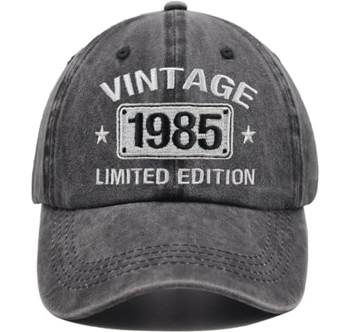 Vintage 1985 Limited Edition Hats for Men Women, 41th Birthday Decorations, 41 Year Old Adjustable Embroidered Baseball Cap Gifts for Retirement Mom Dad