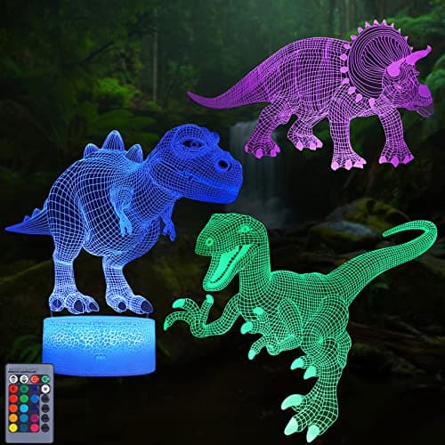 VSATEN 3D Dinosaur Night Light with Smart Touch & Remote Control