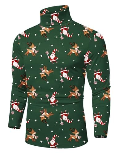 COOFANDY Men's Slim Fit Basic Turtleneck Long Sleeve Lightweight Pullover Sweaters Casual Knitted Tops