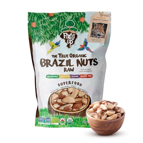 Forest Up The True Organic Brazil Nuts 15 oz Raw and Unsalted