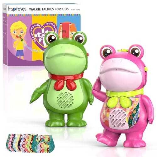 Inspireyes Kids Walkie Talkies Rechargeable Frog Toys Gift for Ages 3-8