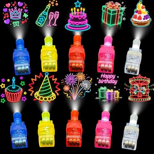 KCNVLCK 40 PCS Birthday Party Favors Kids LED Light Up Finger Lights