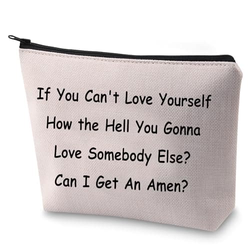 BLUPARK Drag Race Inspired Gift Drag Queen Canvas Cosmetic Bag Pride Gift for Sister Mom (Get An Amen)