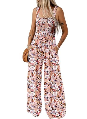 Dokotoo One Piece Jumpsuits for Women Wide Leg Long Pant Rompers Black M