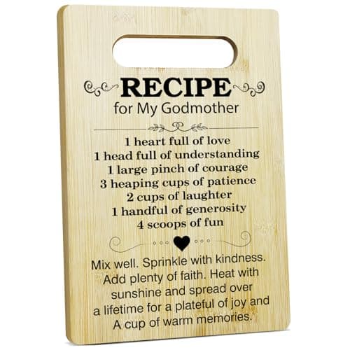 Godmother Gift Cutting Board, Gifts For Mother's Day Chopping Board, Appreciation Gifts Birthday Gifts For Godmother Godmom, Bamboo Cutting Boards For Kitchen Cooking Restaurant