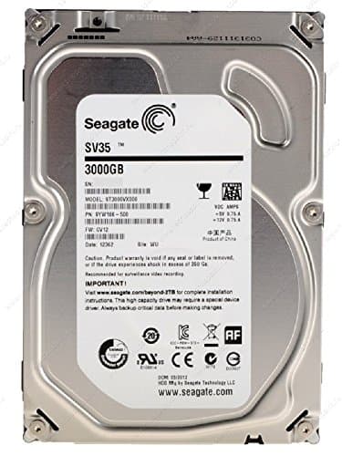 Seagate ST3000VX000 7200RPM 3TB Internal Hard Drive, 64MB Cache 3.5 Inch SATA 6Gb/s HDD for DVR & NVR Surveillance Systems, 24/7 Recording (M. Refurbished)