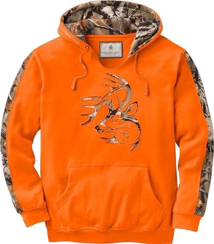 Legendary Whitetails Mens Camo Pullover Hoodie Hunting Sweatshirt, Inferno, SML