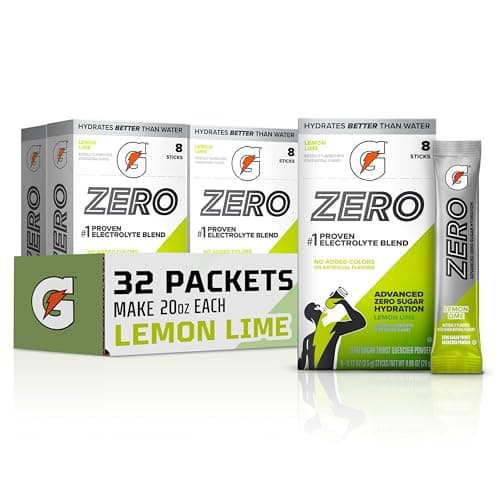 Gatorade Zero Sugar Powder, Lemon Lime, (32 Servings)