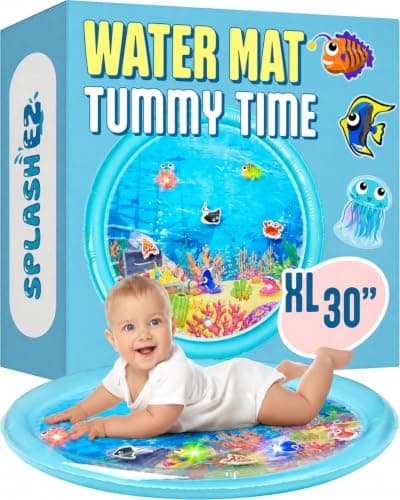 SplashEZ Tummy Time Water Mat for Babies, 30" X-Large