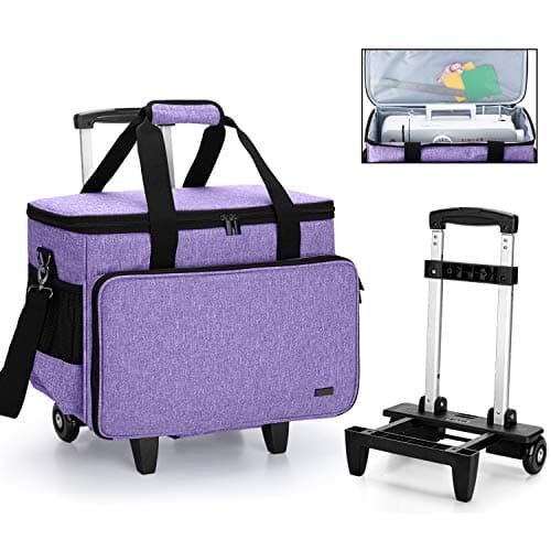 Yarwo Upgraded Rolling Sewing Machine Carrying Case with Detachable Board