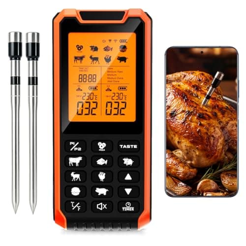 HOPEPOP Wireless Bluetooth Meat Thermometer Digital for Grill Smoker BBQ