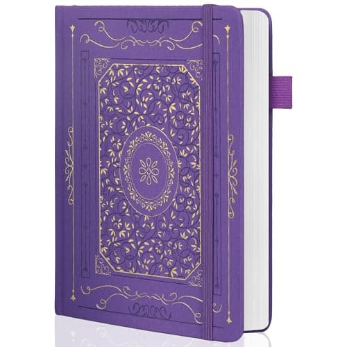 TIEFOSSI Dotted Notebook, 160gsm Thick Paper, Hardcover Dot Grid Journals for Women Men, 192 pages, for Travel, School and Office Use