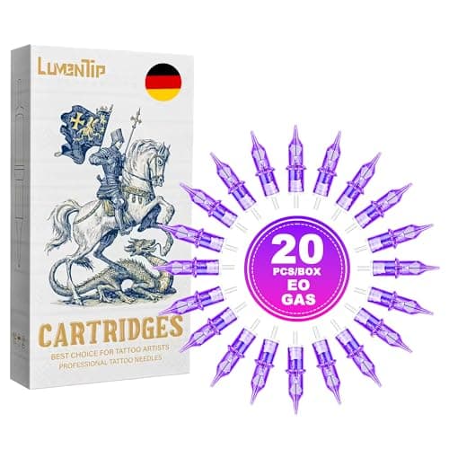 LumenTip 20PCS Tattoo Needles, 1009RL Round Liner for Artists