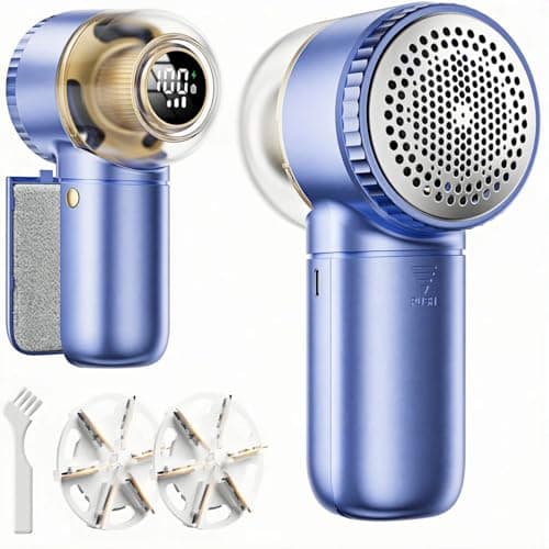Fabric Shaver with Lint Brush, Large Lint Shaver with Digital Display