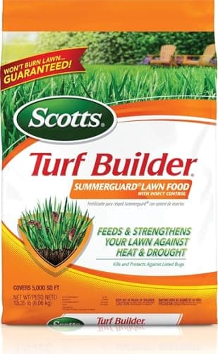 Scotts Turf Builder SummerGuard Lawn Food with Insect Control - Lawn Fertilizer and Insect Killer, 5,000 sq. ft., 13.35 lbs.
