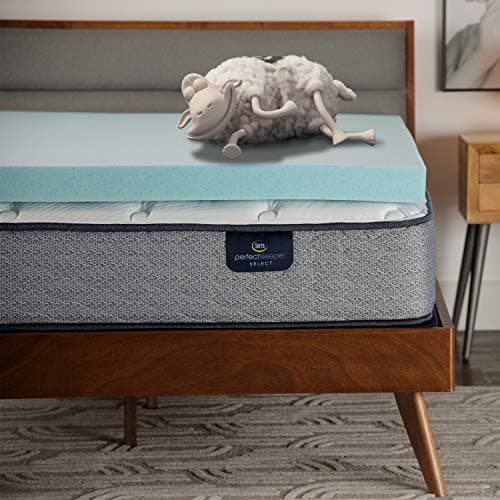Serta ThermaGel Cooling, Pressure-Relieving Memory Foam Mattress Topper, 3 Inch, Twin XL, Made in The USA