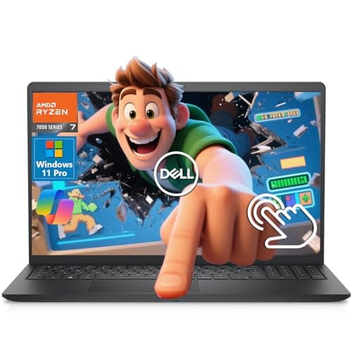 Dell Inspiron 15 Touchscreen Laptop for Business and Student, AMD Ryzen 7 7730U (Beats i7-1355U), 15.6" FHD IPS Display, 20GB RAM 512GB SSD, Windows 11 Pro with Copilot AI, Type-C, HDMI